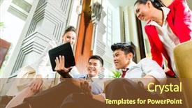  Presentation with team discussion - PPT theme enhanced with dessert - fried dough with honey background and a red colored foreground