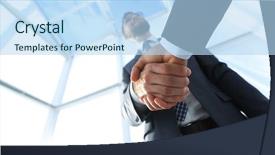  Presentation with negotiation - Presentation theme with effective negotiation with client business background and a  colored foreground