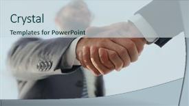  Presentation with negotiation - Theme enhanced with effective negotiation with client business background and a sky blue colored foreground