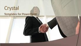  Presentation with negotiation - Cool new slide deck with effective negotiation with client business backdrop and a  colored foreground