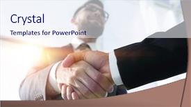  Presentation with negotiation - Slide set with effective negotiation with client business background and a sky blue colored foreground