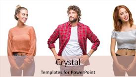  Presentation with group of people - Theme enhanced with team eye - collage of group of young background and a lemonade colored foreground