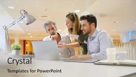  Presentation with ideas - Slide deck featuring  background and a  colored foreground