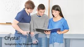  Presentation with math students - Audience pleasing PPT theme consisting of team have a presentation backdrop and a  colored foreground