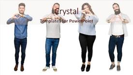  Presentation with isolated paw prints over white - Amazing slide deck having team hearts - collage of people over white backdrop and a lemonade colored foreground