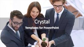  Presentation with team together everyone achieves more - Cool new slides with team holding together fresh green backdrop and a tawny brown colored foreground