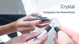  Presentation with new business ideas - Presentation design with team is discussing new idea background and a sky blue colored foreground