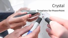  Presentation with new business ideas - Presentation theme featuring team is discussing new idea background and a white colored foreground