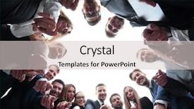  Presentation with leadership team - Cool new presentation theme with team is forming a circle backdrop and a lemonade colored foreground