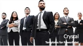  Presentation with business team join hands white - PPT theme enhanced with team isolated on white background background and a dark gray colored foreground