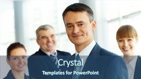  Presentation with three - Cool new theme with team leader - young businessman smiling against three backdrop and a ocean colored foreground