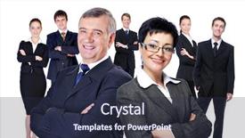  Presentation with successful group of surgeons - Audience pleasing PPT theme consisting of team leader co - large group of successful businesspeople backdrop and a  colored foreground