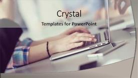  Presentation with software - Slide deck having team meeting in modern start background and a  colored foreground