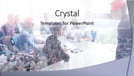  Presentation with team meeting - Theme enhanced with team meeting in modern start background and a white colored foreground