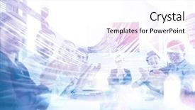  Presentation with team meeting - Theme having team meeting in modern start background and a  colored foreground