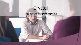  Presentation with team meeting - PPT theme consisting of team meeting in modern start background and a  colored foreground