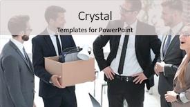  Presentation with employee - Slides having team meets a new employee background and a  colored foreground