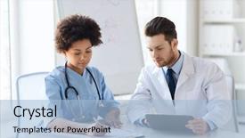  Presentation with two people talking - Audience pleasing presentation theme consisting of  backdrop and a  colored foreground