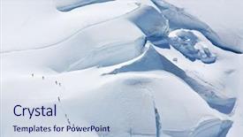  Presentation with glacier - Slide deck featuring team of alpinists traversing background and a lemonade colored foreground