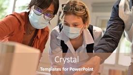  Presentation with architects - Theme enhanced with team-of-architects-working background and a coral colored foreground