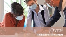  Presentation with architects - Colorful slide deck enhanced with team-of-architects-working backdrop and a coral colored foreground