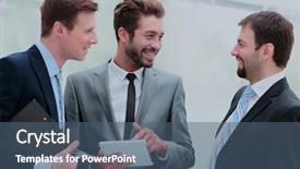  Presentation with team discussion - Beautiful PPT layouts featuring team of coworkers making great backdrop and a  colored foreground