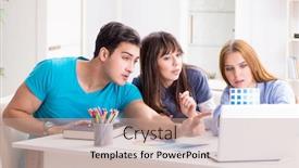  Presentation with project - Audience pleasing PPT theme consisting of team of designers discussing new interior project backdrop and a coral colored foreground