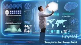  Presentation with diagnostics - PPT layouts consisting of team-of-doctor-in-remote background and a ocean colored foreground