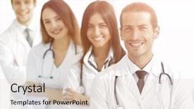  Presentation with team work nursing - Theme featuring team of doctors and nurses background and a lemonade colored foreground