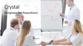  Presentation with team health - Presentation theme consisting of team of doctors discuss mental background and a white colored foreground