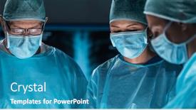  Presentation with high tech technology - Presentation having team-of-medical-doctors-performs background and a teal colored foreground