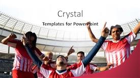  Presentation with team athlete - Slide deck featuring team-of-multiracial-young-soccer background and a white colored foreground