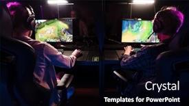  Presentation with club - Presentation consisting of team-of-professional-gamers-wearing background and a black colored foreground