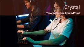  Presentation with club - Theme with team-of-professional-gamers-wearing background and a tawny brown colored foreground