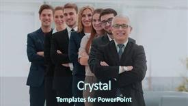  Presentation with team people hugging - Beautiful presentation featuring team of the successful people backdrop and a wine colored foreground