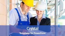  Presentation with team building - Colorful slide deck enhanced with team or architect and builder backdrop and a teal colored foreground