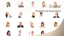  Presentation with groups - Presentation design featuring team over white isolated groups background and a cream colored foreground