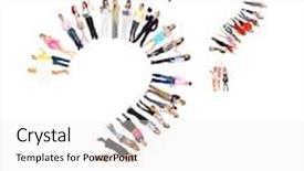  Presentation with groups - Beautiful PPT theme featuring team over white isolated groups backdrop and a white colored foreground