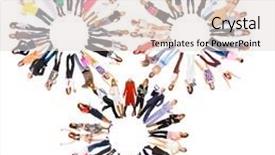  Presentation with culture - PPT theme with team over white office culture background and a lemonade colored foreground