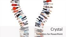  Presentation with diversity - PPT layouts having team over white people diversity background and a white colored foreground