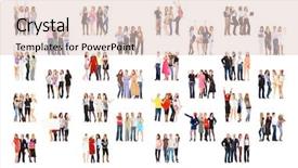  Presentation with stand - Presentation design with team-over-white-together background and a lemonade colored foreground