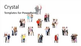  Presentation with team - Slide deck having team over white workforce concept background and a white colored foreground