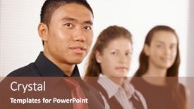  Presentation with ethnic - Cool new presentation with team-photo-of-multi-ethnic backdrop and a red colored foreground