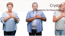  Presentation with people collage - Slides featuring team pledge - collage of group of middle background and a lemonade colored foreground