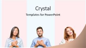  Presentation with collage of diversity people - Colorful PPT theme enhanced with team pledge - collage of group of young backdrop and a cool aqua colored foreground