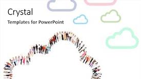  Presentation with corporate - Audience pleasing theme consisting of team red yellow blue green - business picture corporate teamwork backdrop and a white colored foreground