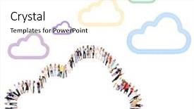  Presentation with corporate - Slides having team red yellow blue green - corporate teamwork clerks compilation background and a cream colored foreground