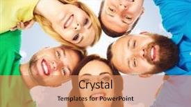  Presentation with students anime - Amazing presentation theme having team red yellow blue green - smiling students standing together backdrop and a  colored foreground