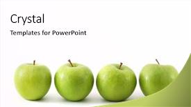  Presentation with green apples - Audience pleasing presentation theme consisting of team rowing - four green apples backdrop and a white colored foreground