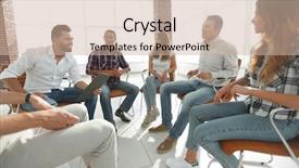  Presentation with team building - Colorful PPT layouts enhanced with team sitting in a lesson backdrop and a soft green colored foreground